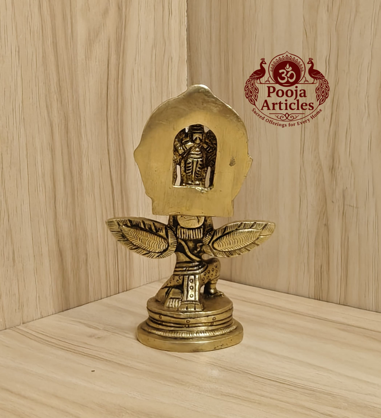 Brass Balaji on Garuda Statue 5 Inch