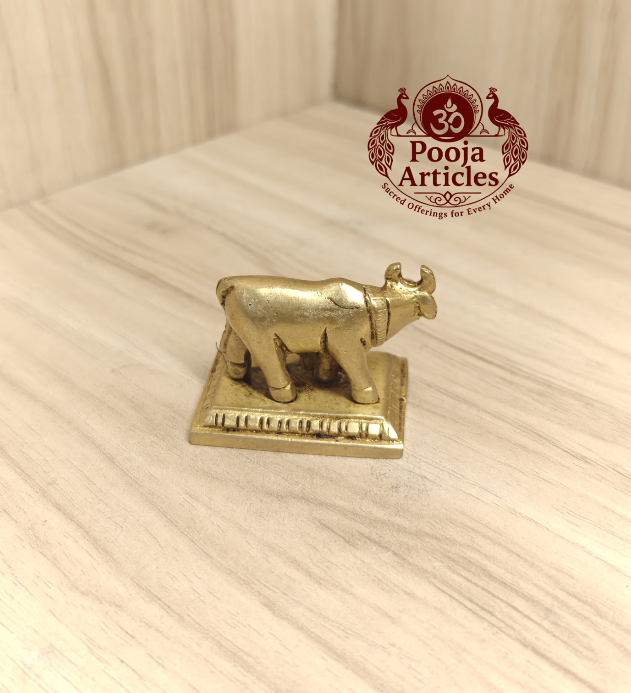 Brass Cow and Calf Idol 1.5 Inch