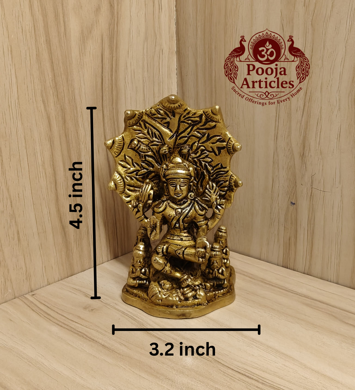Brass Dakshinamurthy Statue 4.5 Inch