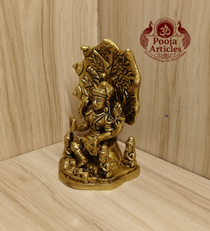 Brass Dakshinamurthy Statue 4.5 Inch