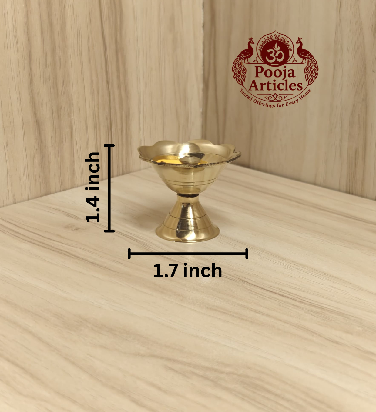 Brass Devdas Diya 1.4 Inch