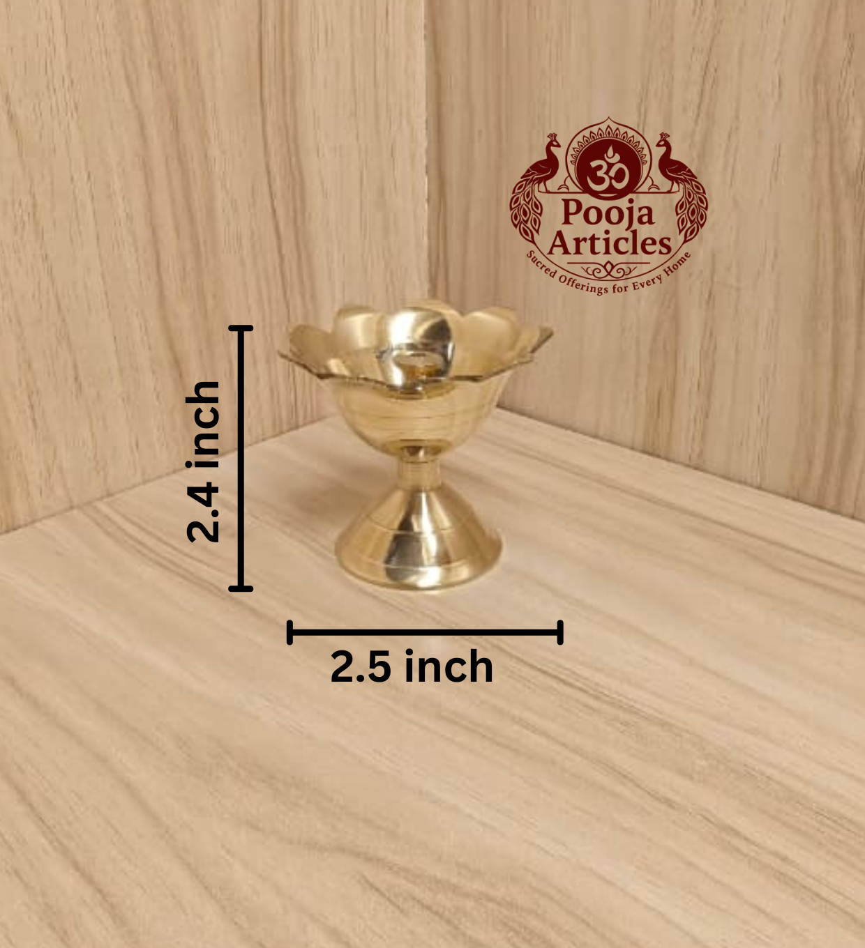 Brass Devdas Diya 2.4 Inch