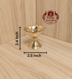 65g polished brass Devdas oil lamp