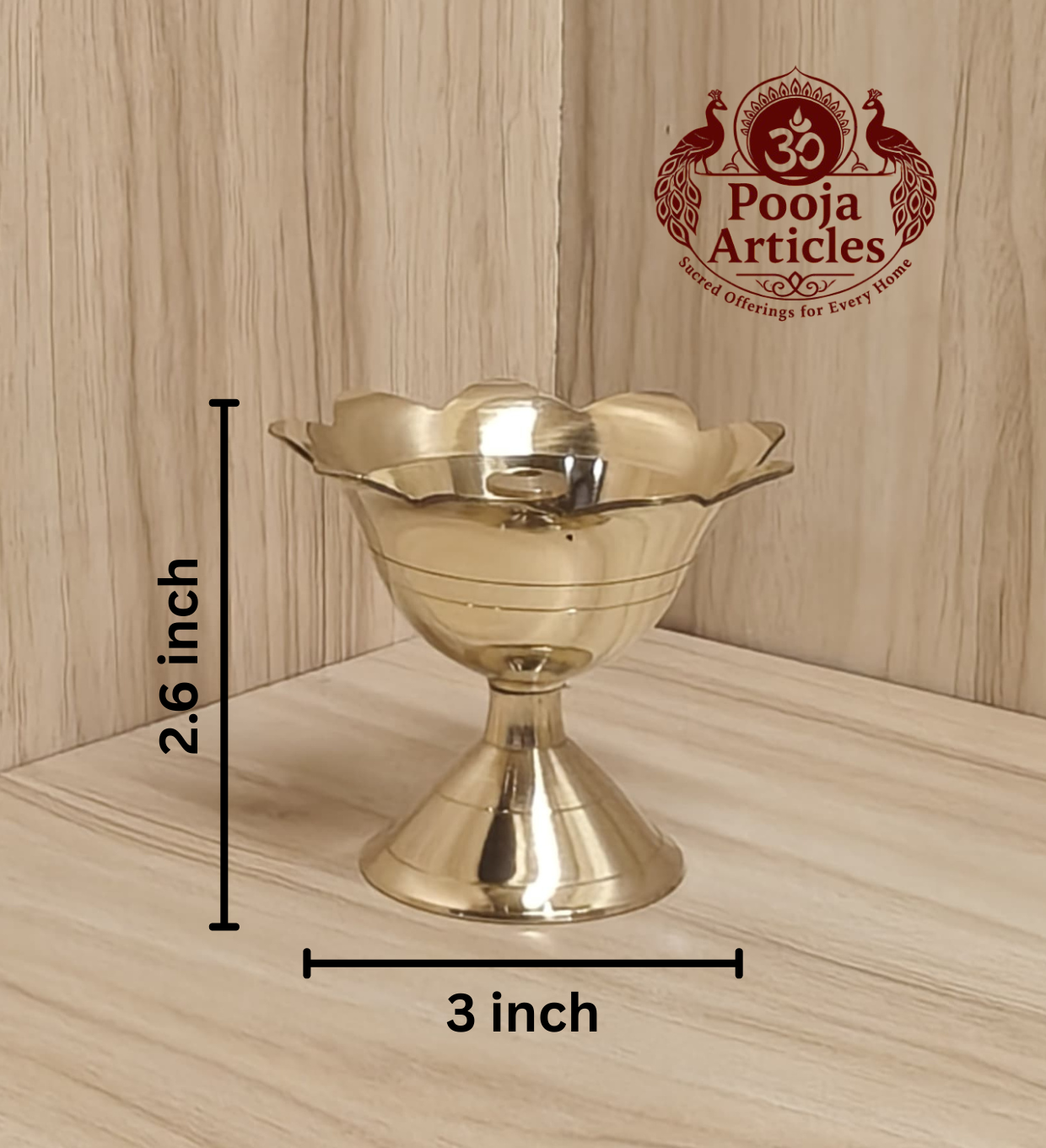 Brass Devdas Diya 2.6 Inch