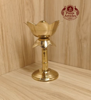 Brass Lotus Diya Stand 6 InchBrass Lotus Diya Stand 6 Inch