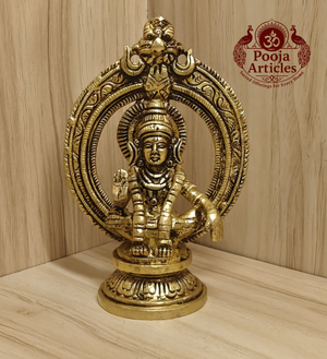 Brass Frame Ayyappan Statue 4.8 Inch