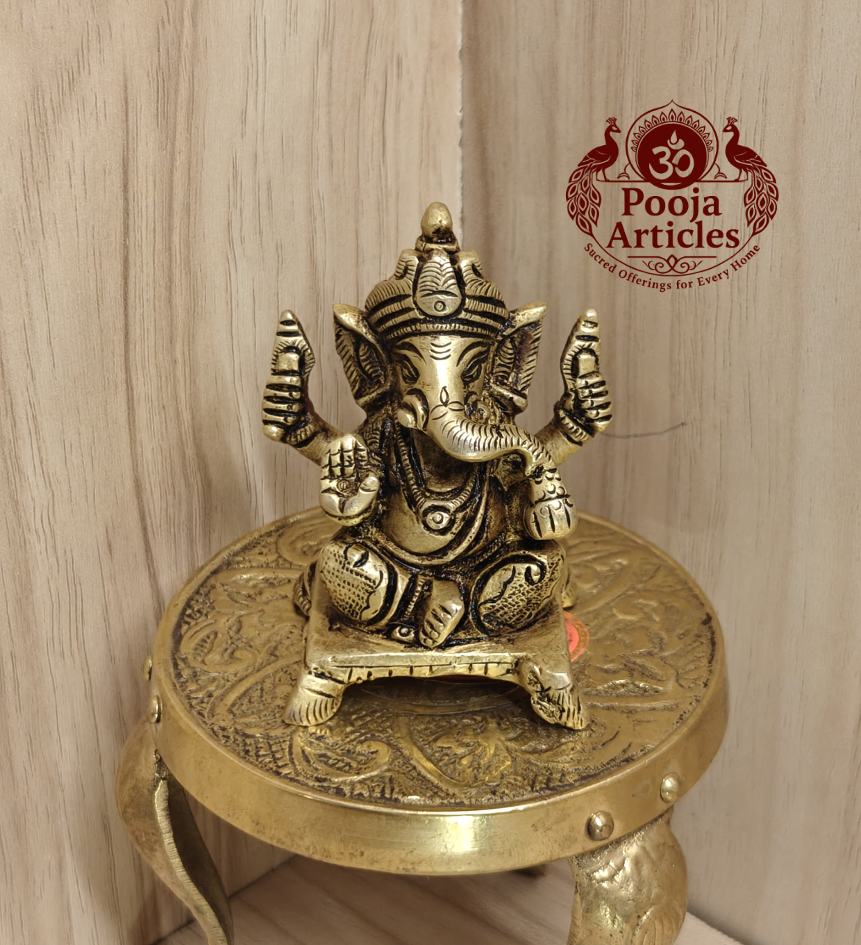 Brass Ganesh Statue 2.2 Inch