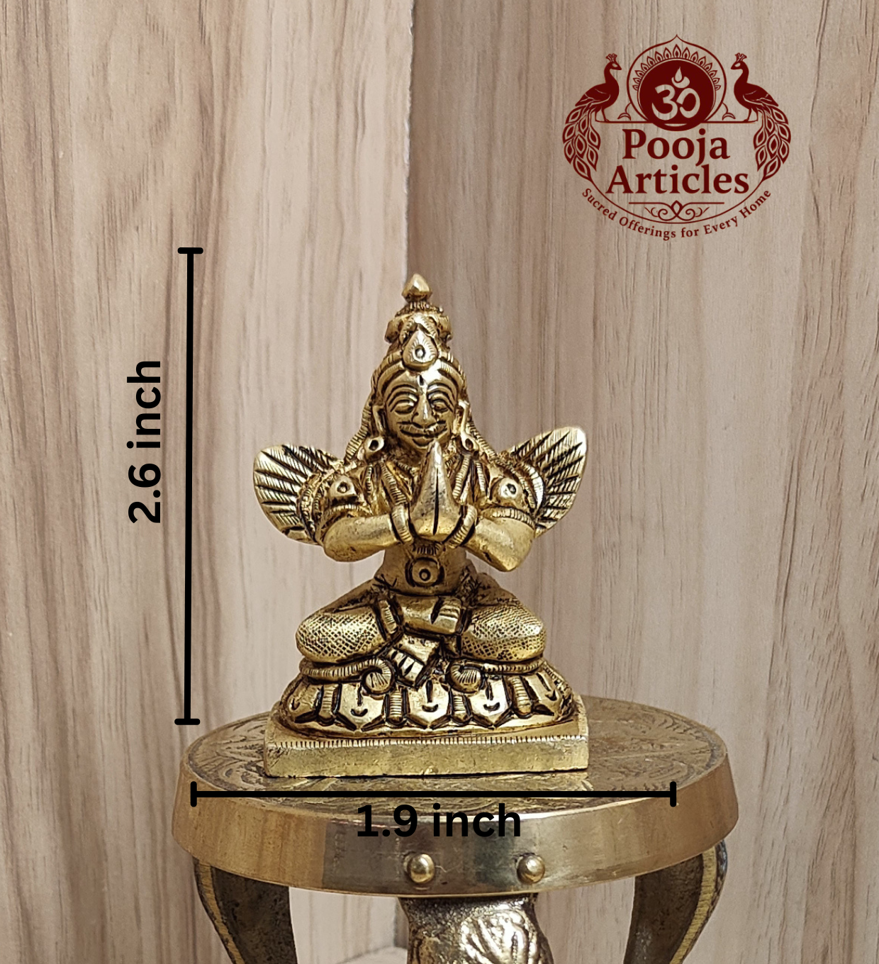 Brass Garuda Idol 2.6 Inch