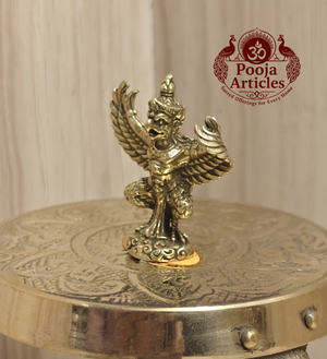 Miniature Brass Garuda Statue 1.5 Inch