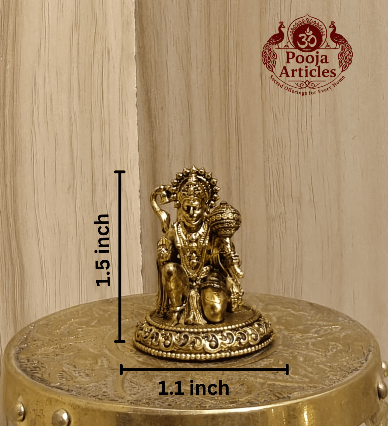 Premium Brass Hanuman Idol 1.5 Inch