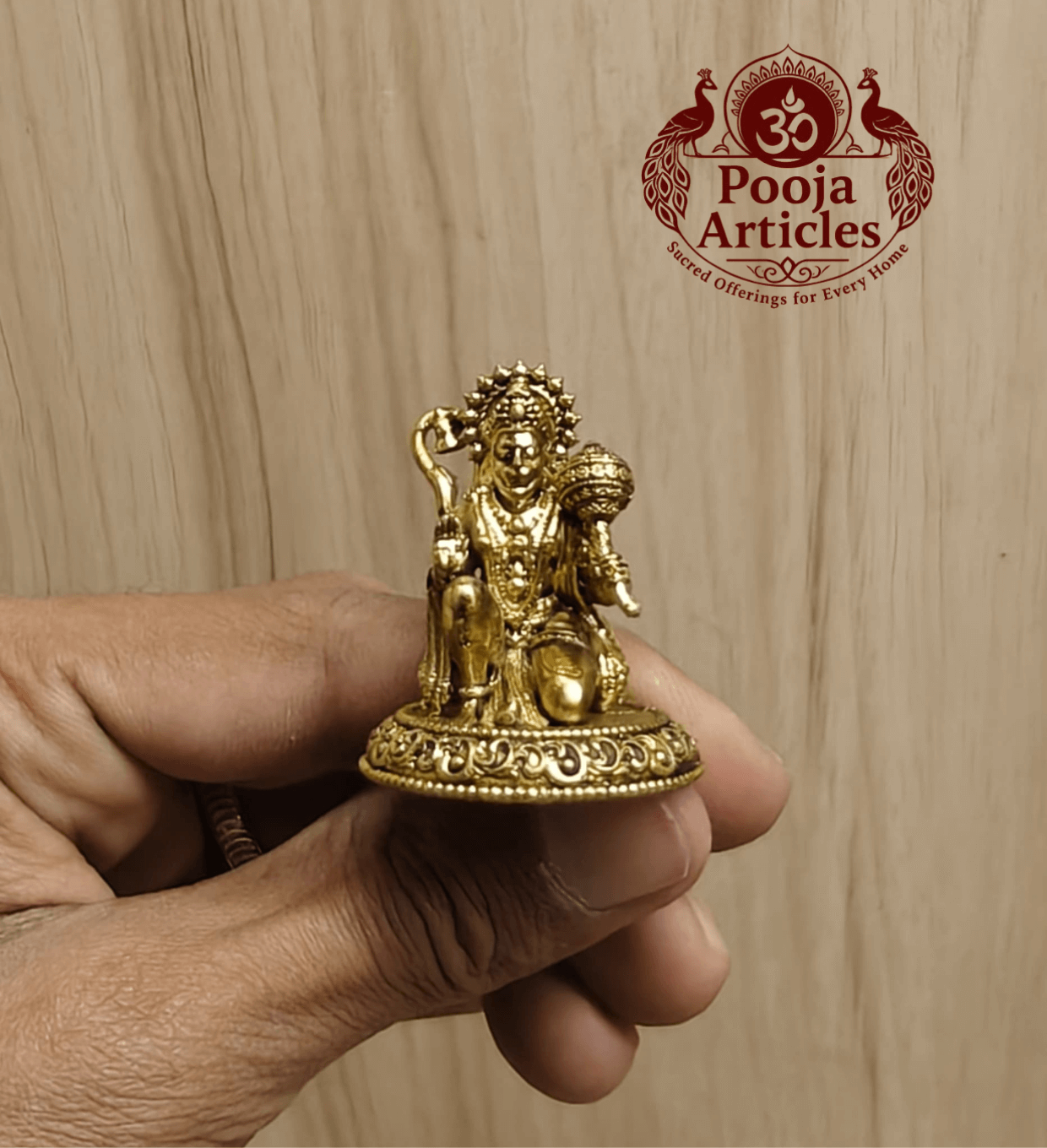 Miniature Brass Hanuman Idol 1.5 Inch