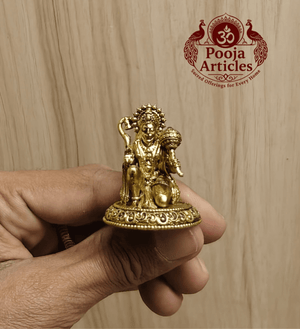 Miniature Brass Hanuman Idol 1.5 Inch