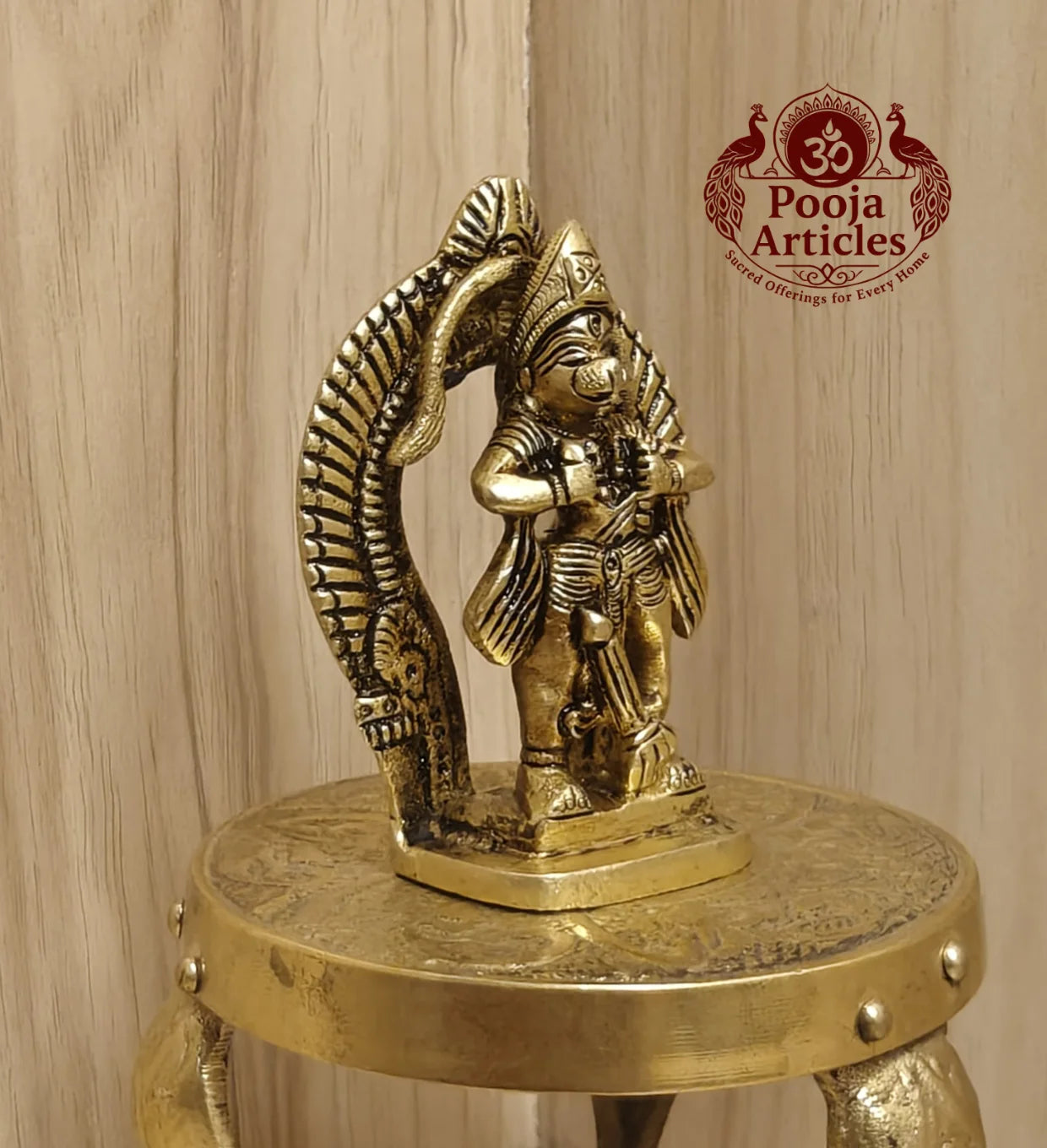 Brass Hanuman Opening Heart Figurine 2.6 Inch