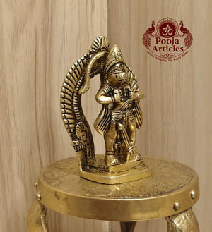 Brass Hanuman Opening Heart Figurine 2.6 Inch