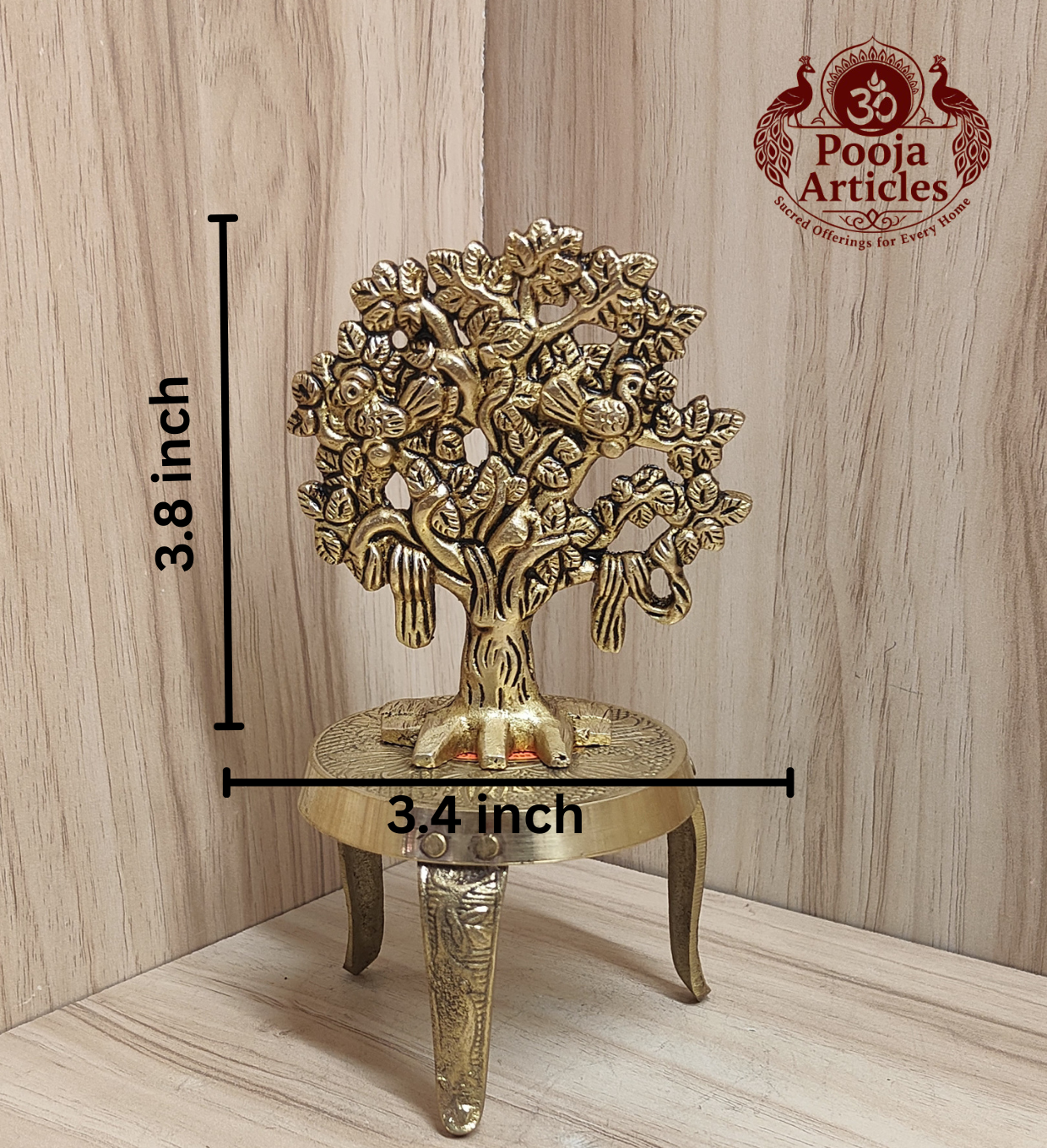 Brass Kalpavriksha Tree 3.8 Inch