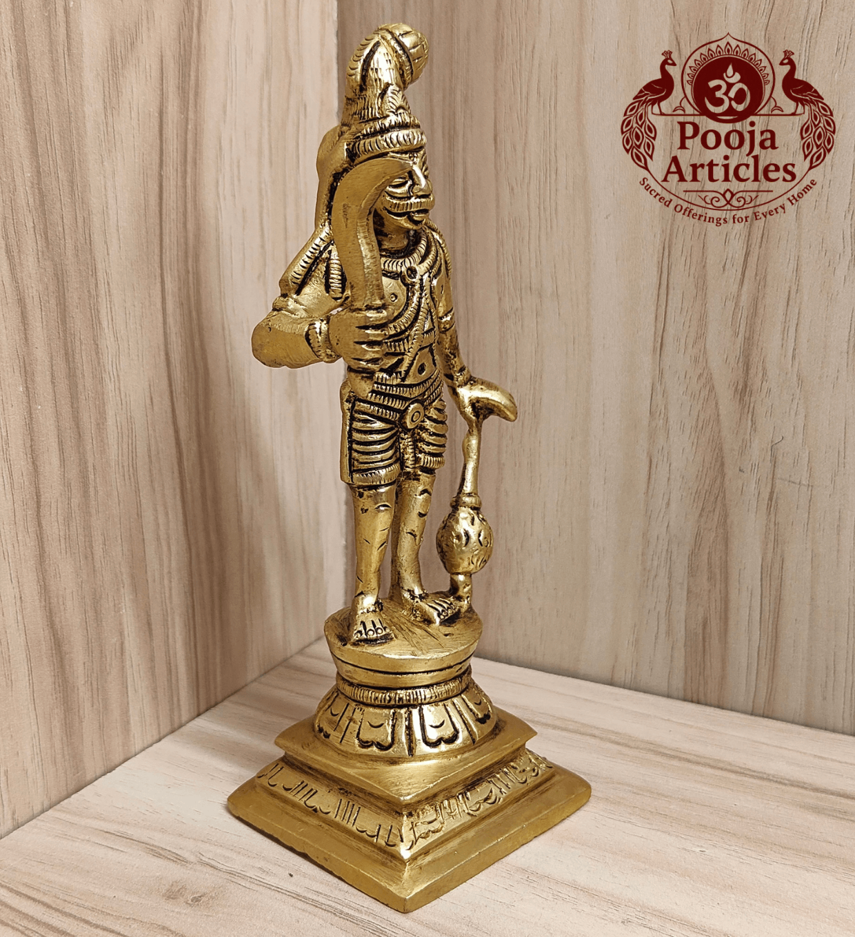 Brass Karuppasamy Statue 6 Inch Pooja Articles