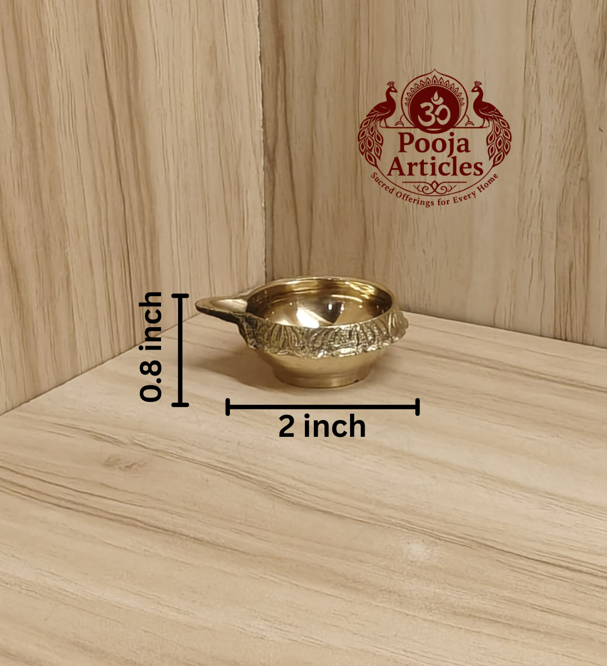 Brass Kuber Diya 2 Inch