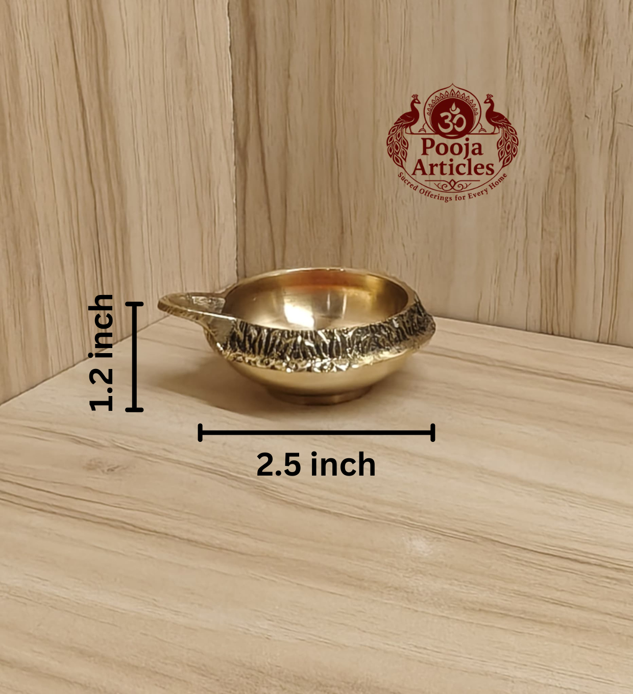 Brass Kuber Diya 2.5 Inch