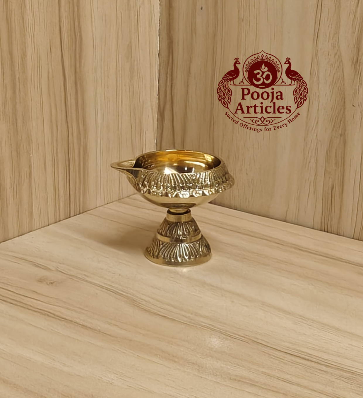 Brass Kubera Diya With Stand 1.7 Inch