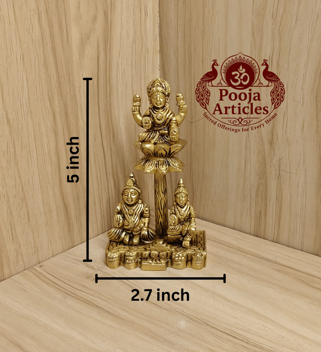 Brass Lakshmi Kubera Statue 5 Inch