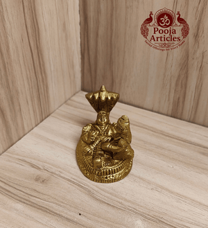 Brass Lakshmi Narayan Statue 2 Inch Pooja Articles