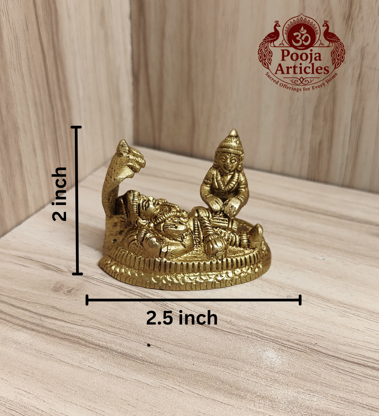 Brass Lakshmi Narayan Statue 2 Inch