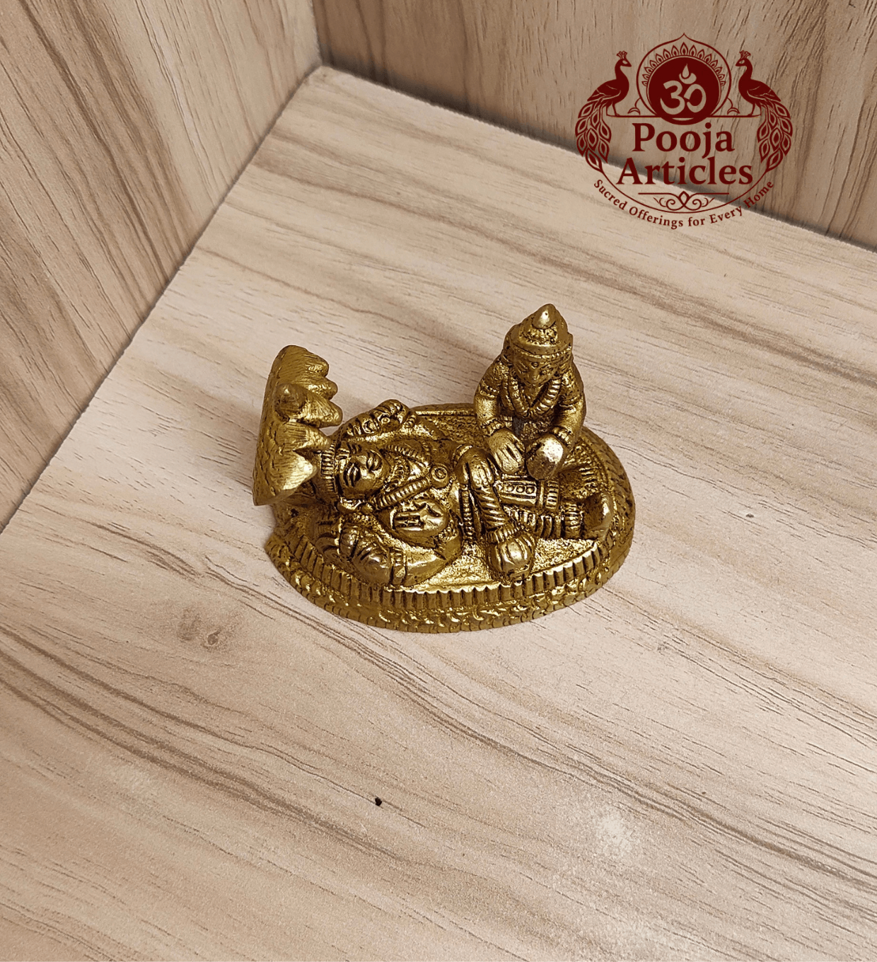 Brass Lakshmi Narayan Statue 2 Inch Pooja Articles