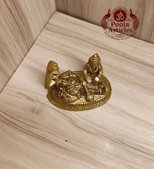 Brass Lakshmi Narayan Statue 2 Inch Pooja Articles