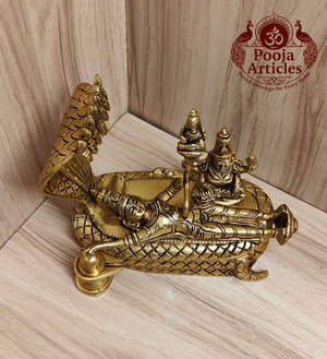 Brass Padmanabhaswamy Statue 5.5 Inch Pooja Articles