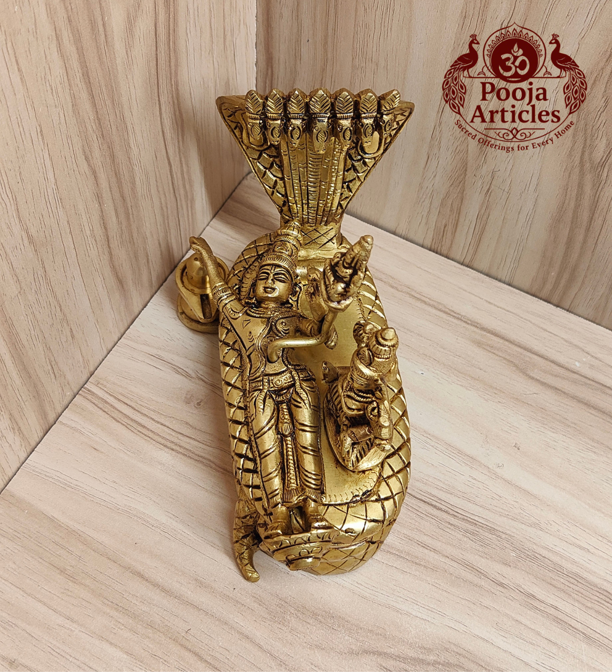Brass Padmanabhaswamy Statue 5.5 Inch Pooja Articles