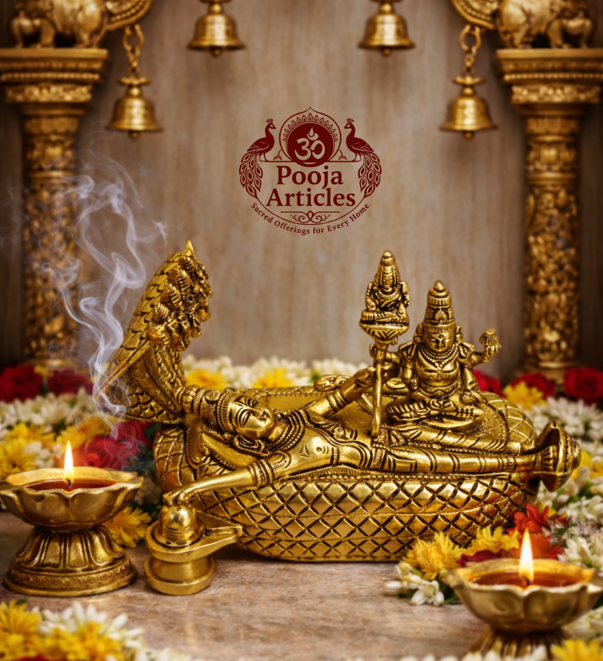 Brass Padmanabhaswamy Statue 5.5 Inch