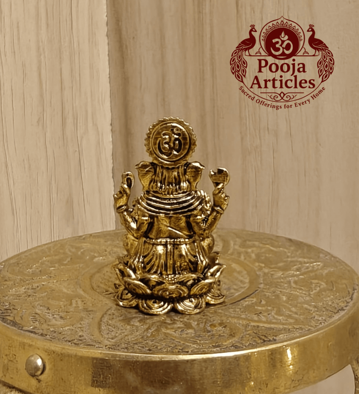 Miniature Brass Vinayagar Statue 1.5 Inch