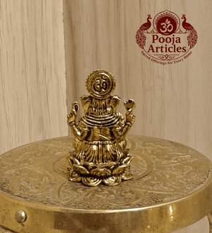 Miniature Brass Vinayagar Statue 1.5 Inch