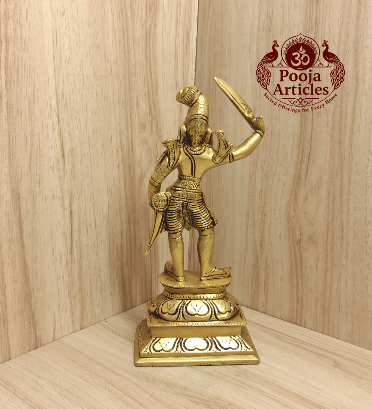Brass Madurai Veeran Statue 10 Inch