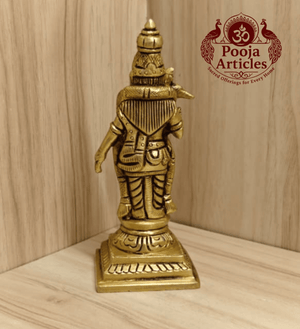 Brass Meenakshi Amman Statue 5 Inch Pooja Articles