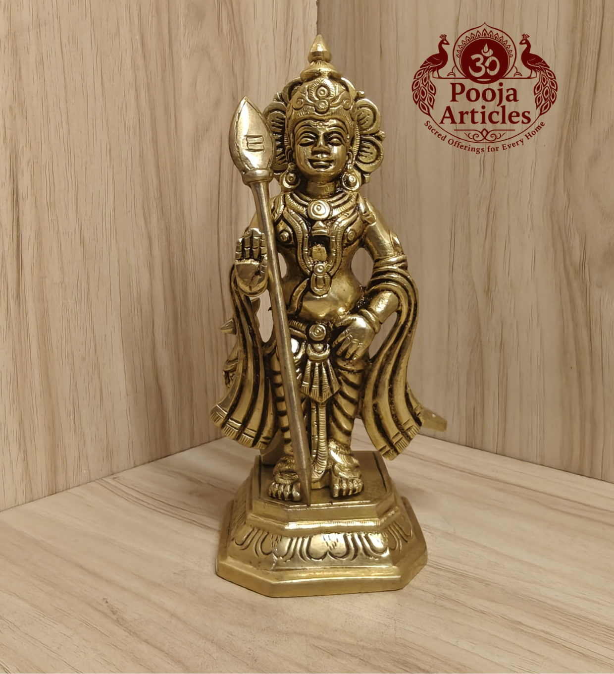 Brass Murugan Silai 7.4 Inch