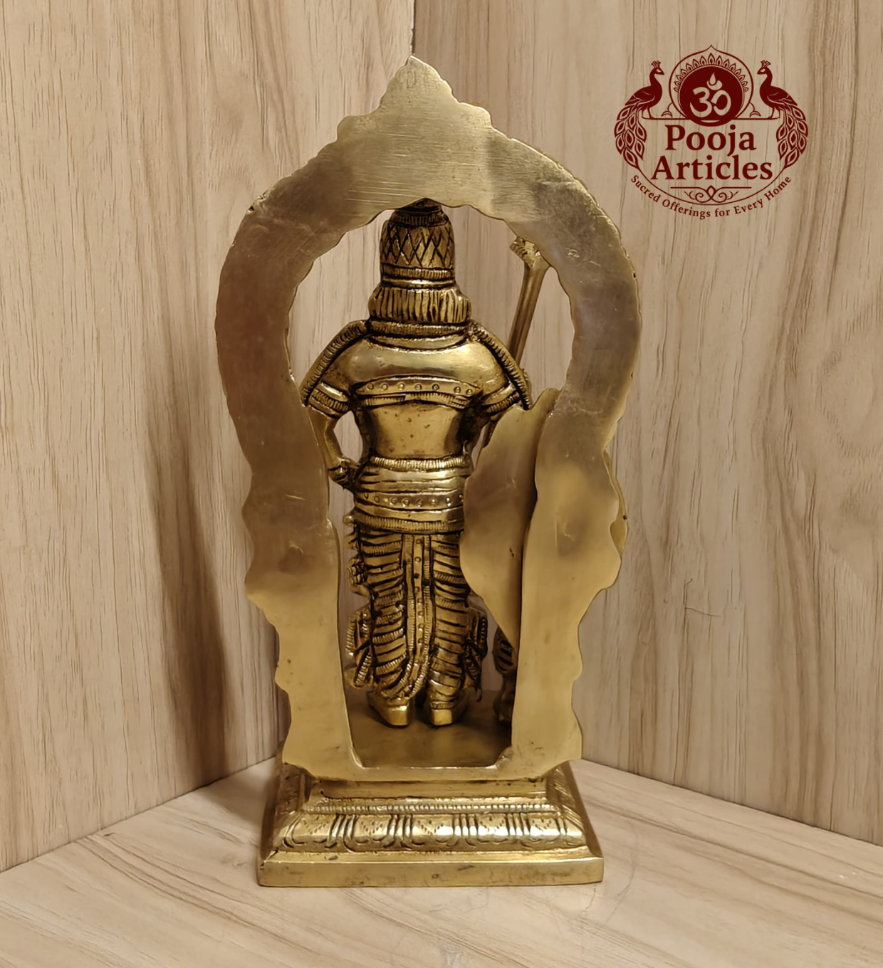 Brass Murugan Statue 8.5 Inch