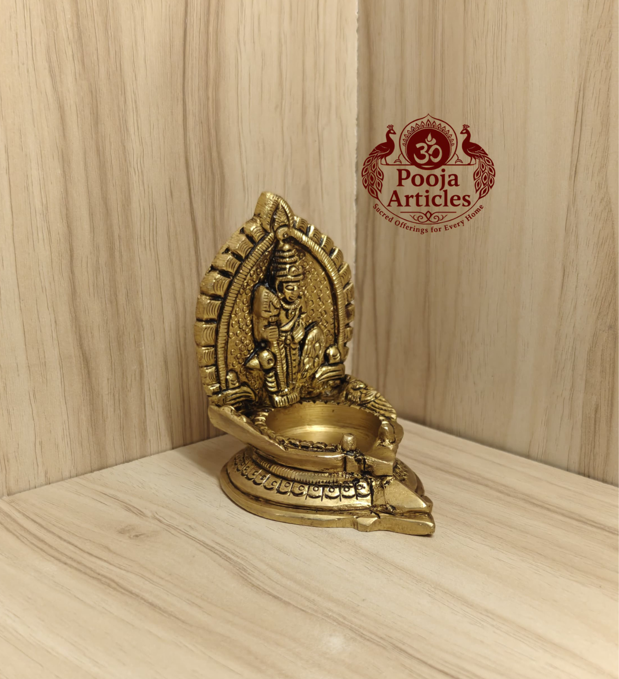 Brass Murugan Vilakku 3 Inch