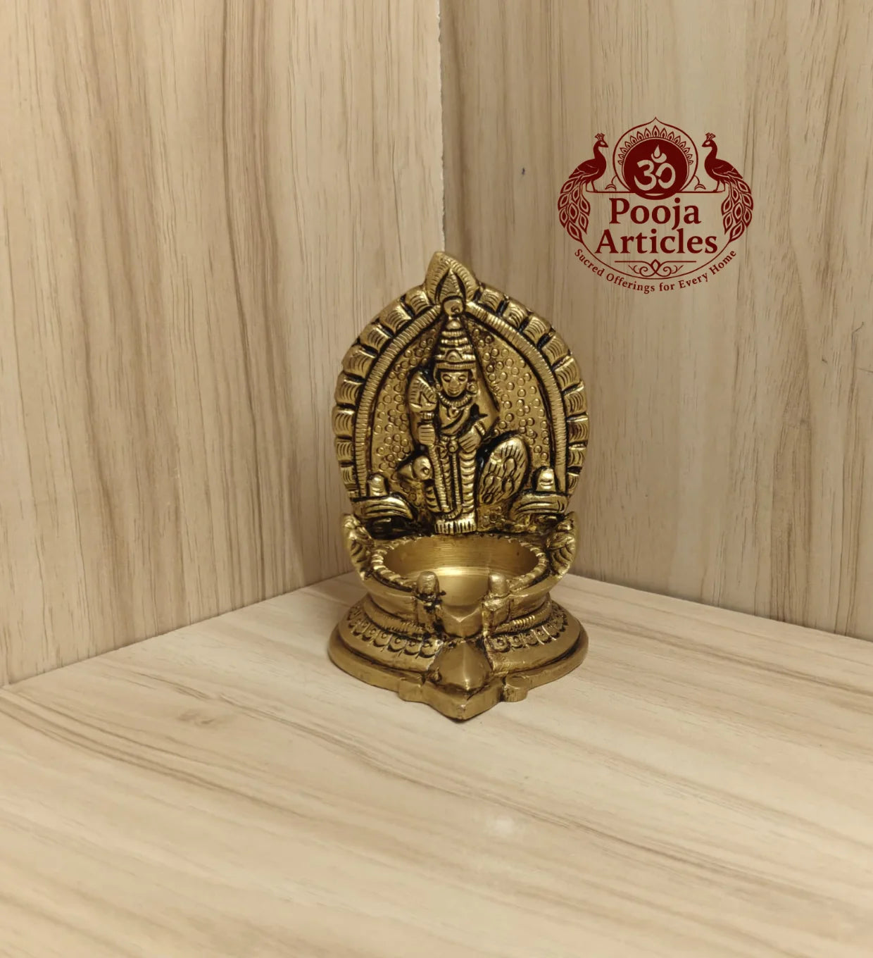 Brass Murugan Vilakku 3 Inch