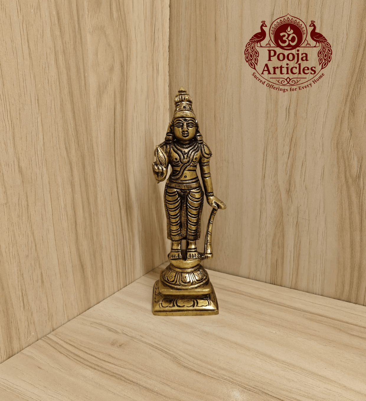 Brass Nalvar Set 5.7 Inch Pooja Articles