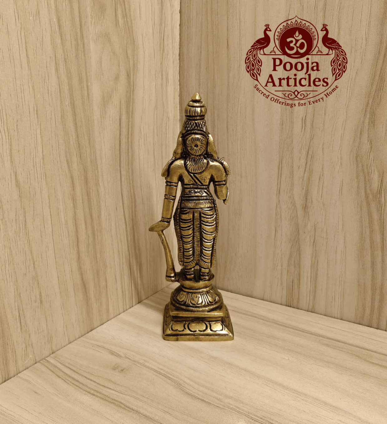 Brass Nalvar Set 5.7 Inch Pooja Articles