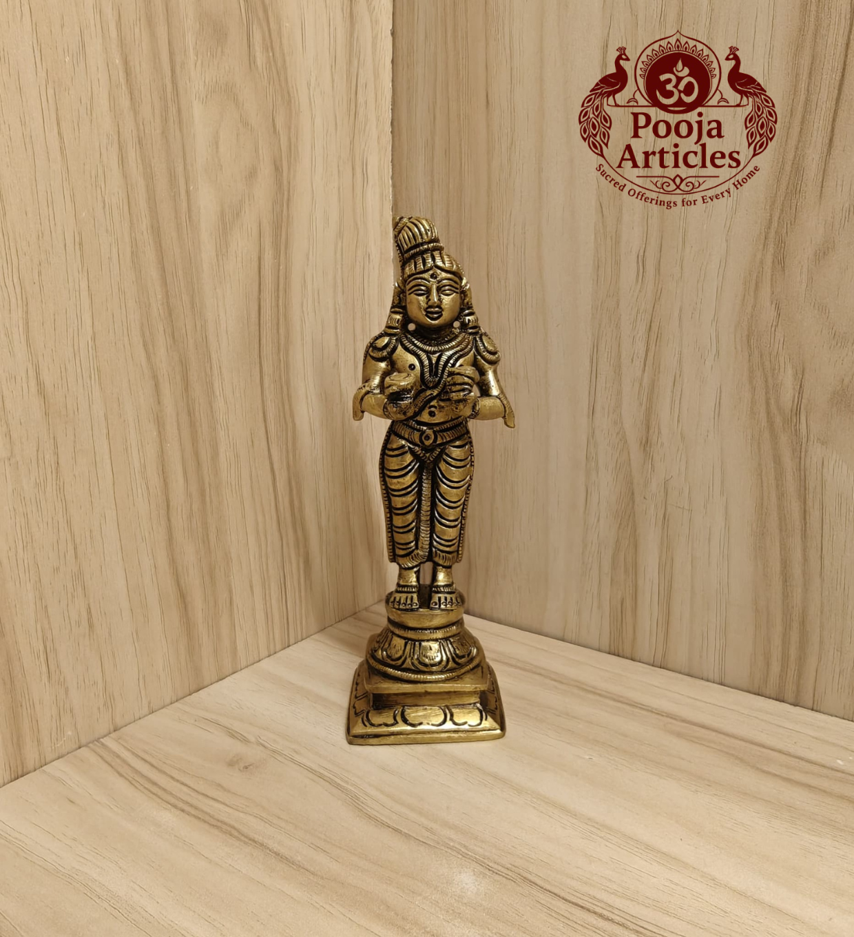 Brass Nalvar Set 5.7 Inch Pooja Articles