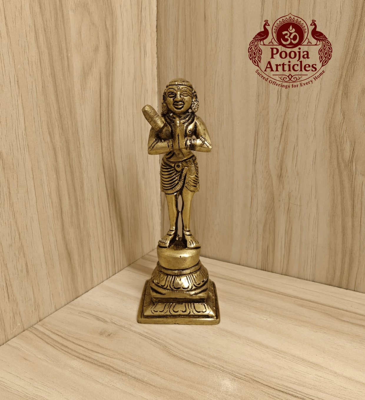 Brass Nalvar Set 5.7 Inch Pooja Articles