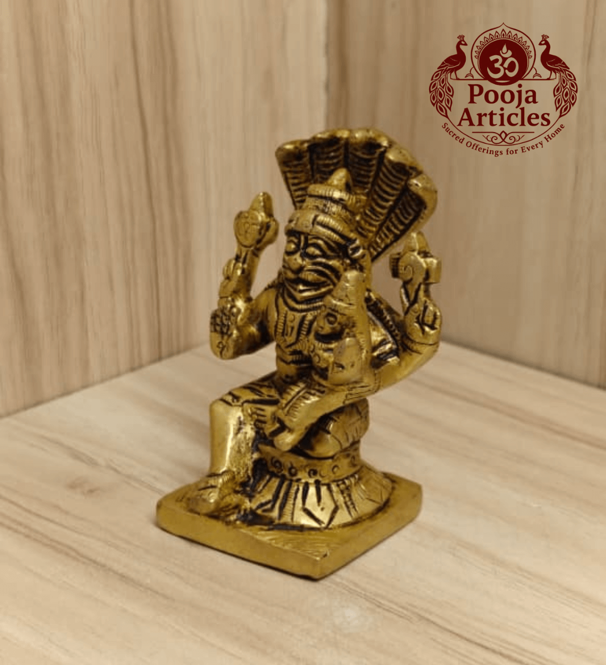 Brass Narasimha Lakshmi Statue 3 Inch