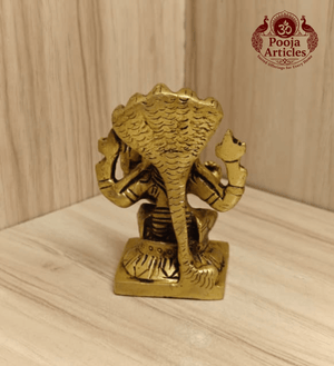 Brass Narasimha Lakshmi Statue 3 Inch