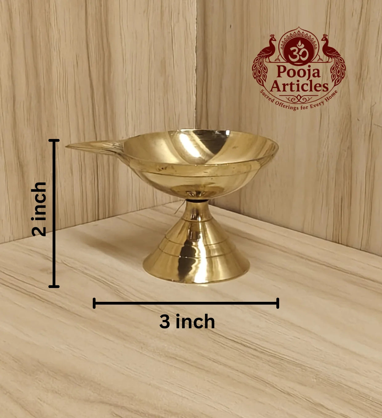 Brass Paan Deep – Handcrafted Traditional Oil Lamp for Pooja, Aarti & Diwali