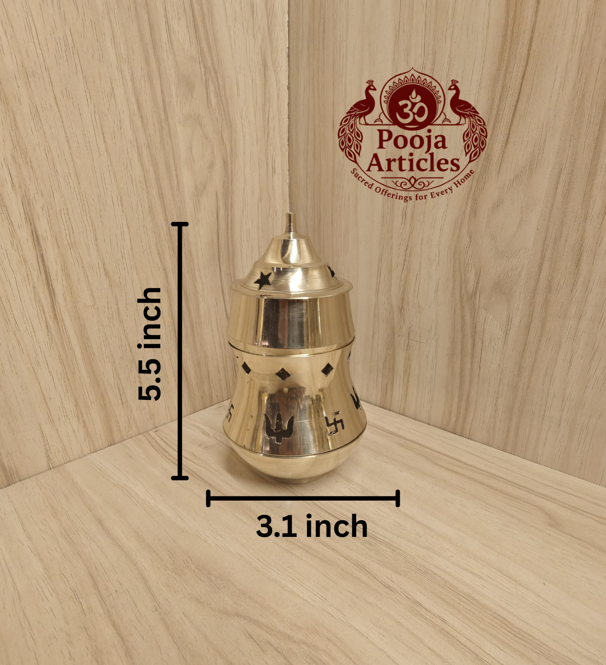 Brass Pacha Kapoora Vilakku 5.5 Inch