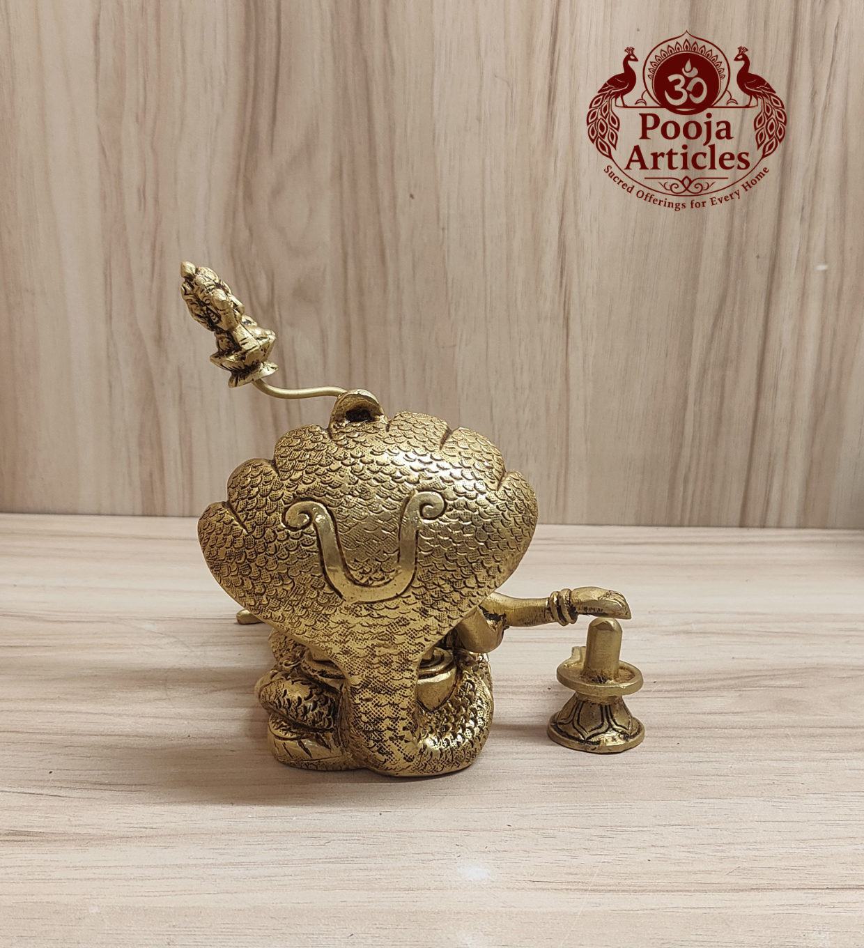 Brass Padmanabha Swamy Reclining Statue 5.2 Inch Pooja Articles