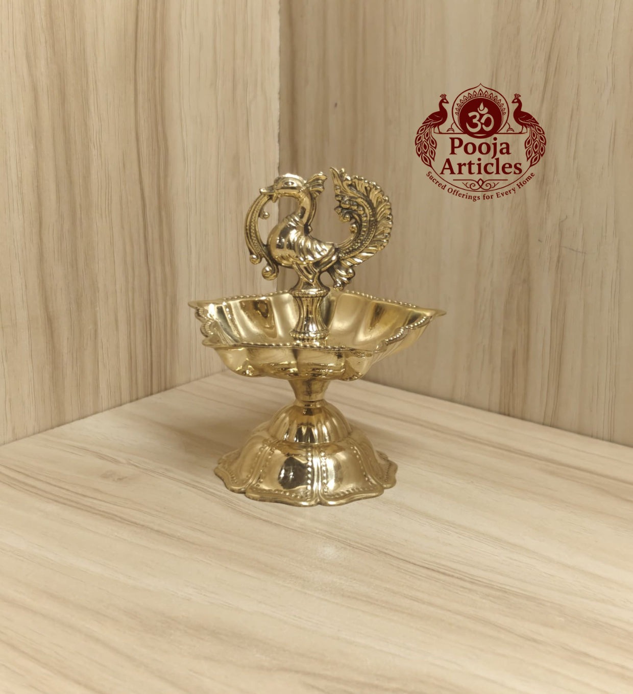 Brass Peacock Diya Size 2 – 4 Inch