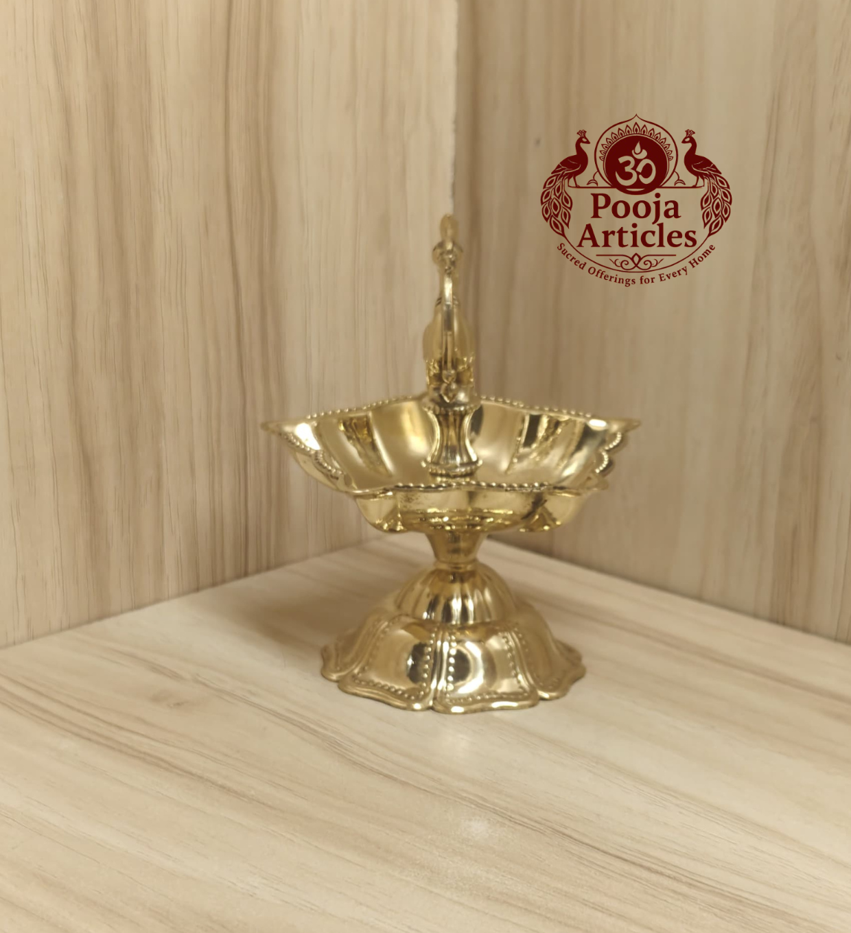 Brass Peacock Diya Size 2 – 4 Inch